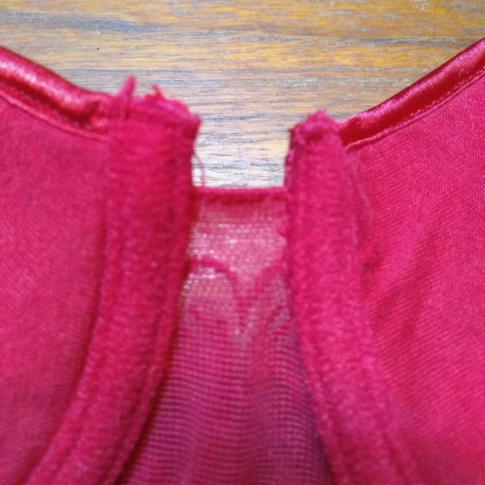 La Senza 2-Piece Red Bra (34B) & Red Lace Garter (Size Medium) - Picture 4 of 15